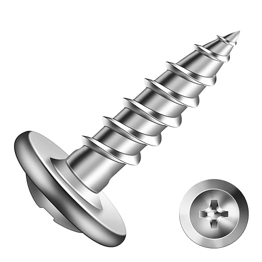 #8 x 5/8" Wood Screw 250Pcs 410 Stainless Steel Standard Thread Truss Head Fast Self Tapping by SG TZH