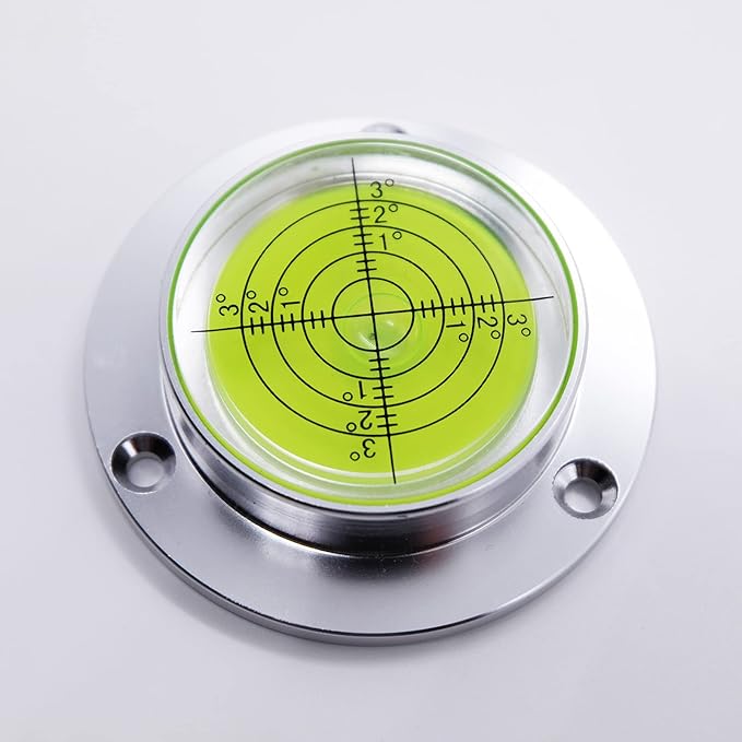 Flange Plate Level Machine Tool Travel Trailer Camper Rv Leveling Small Mini Scope Bubble Level Round (Diameter 60mm)
