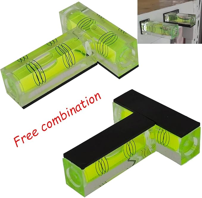 Small Bubble Level Tool Mini bubbles rectangle Three Line Horizontal Pearl 522015MM Magnetic/non Dual-use High Precision For Motorhome, Camping, Trailer, Construction, Photo frame, CNC machine