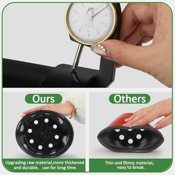 4/6/8 Inch Black Plant Nursery Pots, 15 Pack, Thickened Plastic with Drainage Holes, Indoor/Outdoor