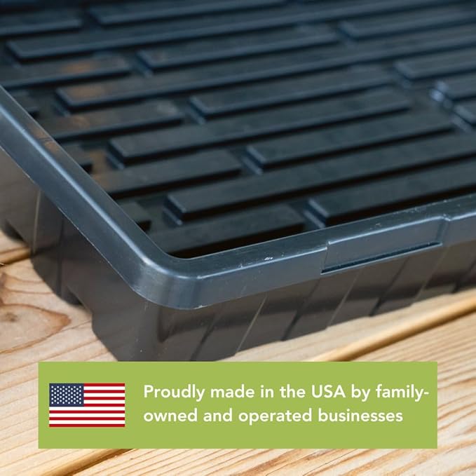 Bootstrap Farmer 1020 Trays - Extra Strength No Holes, 10 Pack, for Propagation Seed Starter, Plant Germination, Seedling Flat, Fodder, Microgreens