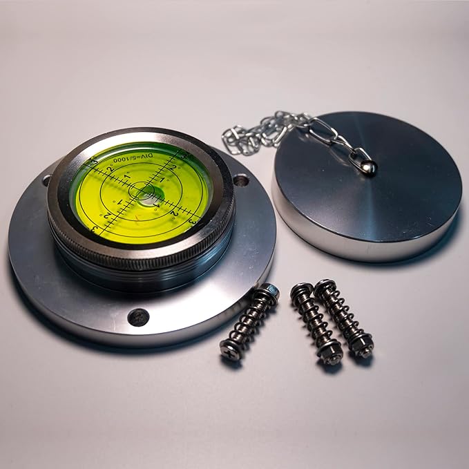 Tower Crane Machine Tool Travel Trailer Camper Rv Leveling Large Scope Bubble Level Round Blocks Gauge Stick On (Diameter 110mm 4.3inch With Lid)