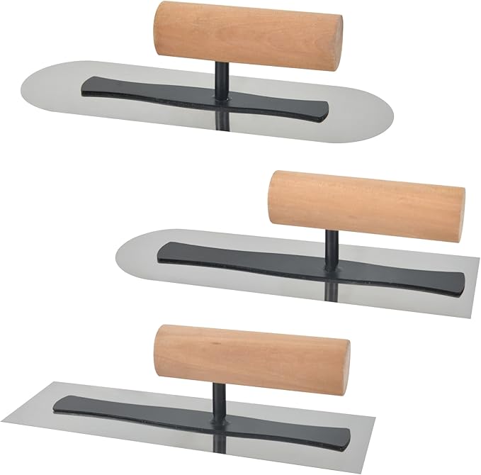 Stainless Steel Finishing Trowel Venetian Plaster Trowel Set 3 PC Art Paint Plastering Hand Tools(BXGPDTZ-2)