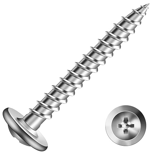 #8 x 1-1/4" Wood Screw 100Pcs 410 Stainless Steel Standard Thread Truss Head Fast Self Tapping by SG TZH