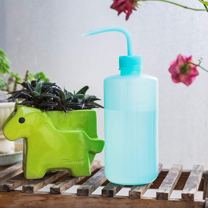 Squeeze Bottles Succulent Watering Bottle 500ml Blue Water Squirt Irrigation Bottle Squeeze Sprinkling Can Plastic Wash Plant Bottle 2pc
