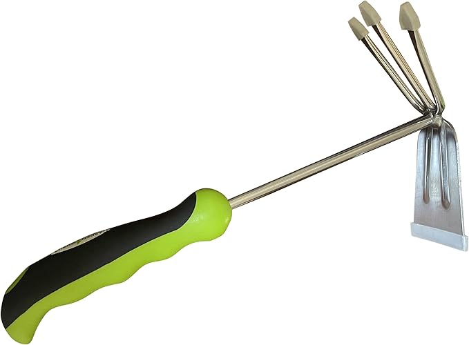 Garden Guru Hand Cultivator Rake Hoe Tiller Tool - Stainless Steel for Ultimate Strength - Rust Resistant - Ergonomic Handle - Great for Gardening Cultivating Loosening Weeding - 1 Case (50 Pcs)