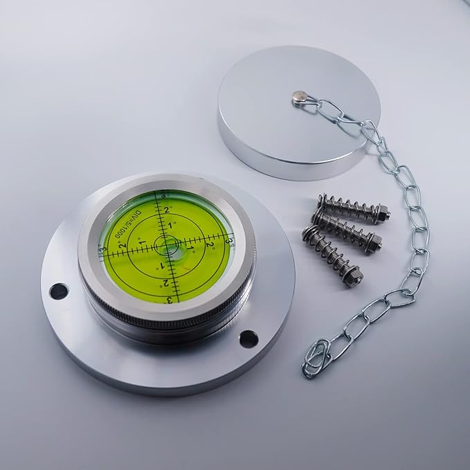 Tower Crane Machine Tool Travel Trailer Camper Rv Leveling Large Scope Bubble Level Round Blocks Gauge Stick On (Diameter 110mm 4.3inch With Lid)