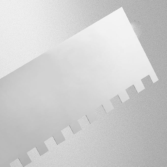 5Pcs Square Notched Trowel Set,Stainless Steel Concrete Trowels Margin Flooring Trowel,Masonry Hand Tool with Soft Grip Handle for Wall Floor Tiling Installation