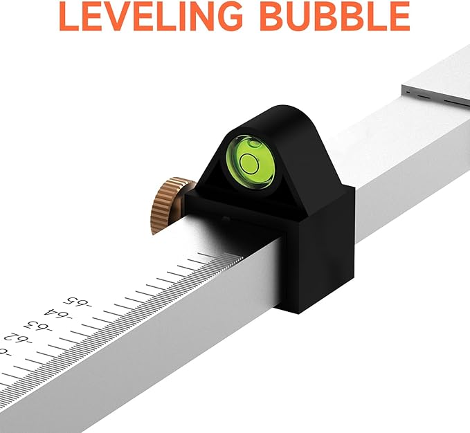 INCH/MM Grade Rod for Laser Level, with Quick-Release Slider for Laser Receiver, 2.4m/7.9ft Adjustable Length Aluminum Laser Level Stick, DP2400