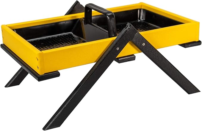 JCs Wildlife Removable Tray Ground Bird Feeder - Platform Bird Feeder - Holds 8 Cups of Seed (Large, Yellow)