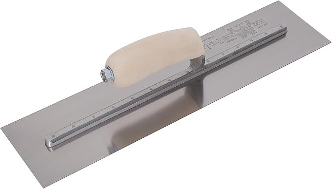 MARSHALLTOWN Stainless Steel Finishing Trowel, 4 x 12 Inch Concrete, Masonry and Drywall Finishing Tool, Made in the USA, MXS13SS