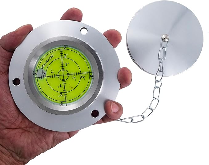 Tower Crane Machine Tool Travel Trailer Camper Rv Leveling Large Scope Bubble Level Round Blocks Gauge Stick On (Diameter 110mm 4.3inch With Lid)