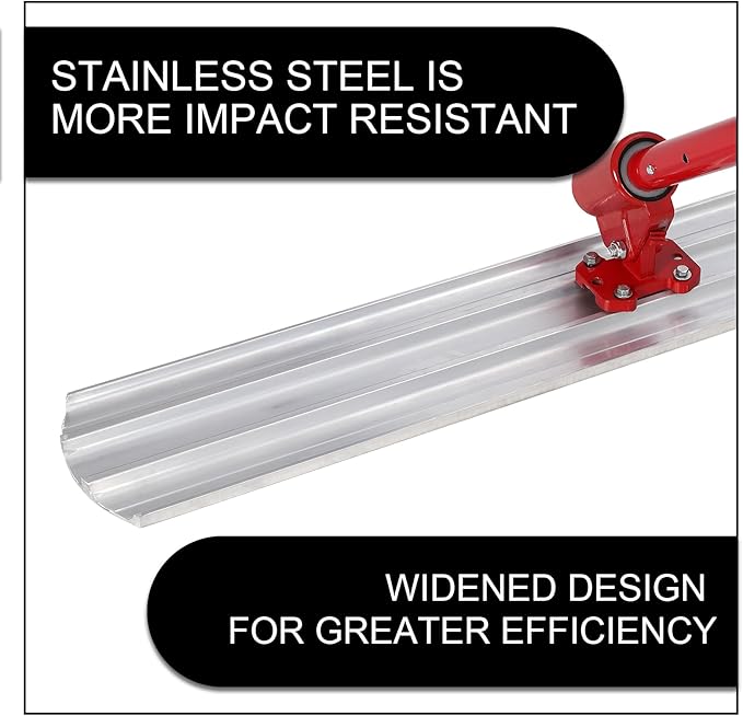 Garvee Bull Float Magnesium Concrete Float, 48x8" Aluminum Alloy Concrete Float Tool, with 4 Handles and Bull Float Bracket, Finishing Bull Float Bull Concrete Kit for Concrete Finishing