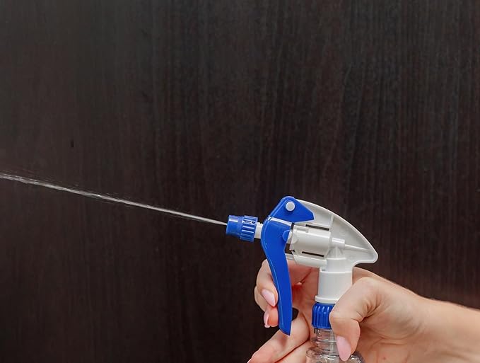 Heavy Duty 32oz Plastic Spray Bottles for Cleaning - Large Empty Industrial Bottles for Gardening Solutions, Vinegar, Chemicals, Professional Cleaners - Adjustable Sprayer Nozzle - 4 Pack