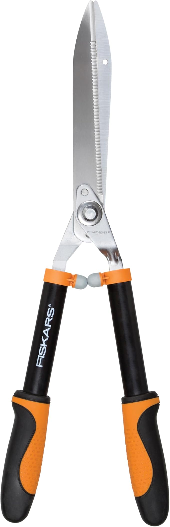 Fiskars 23-Inch Power-Lever Hedge Shears, Self-Sharpening Precision-Ground Steel Blades, For Trimming/Shaping Hedges and Shrubs in Your Garden, Lawn and Yard Tools, Black/Orange