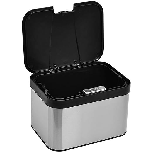 Dullrout Compost Bin for Countertop, Compost Bucket Indoor Sealed, Food Waste Caddy, 1.13 Gallon Kitchen Compost Container with Lid, Compact and Easy Clean, Black Matte