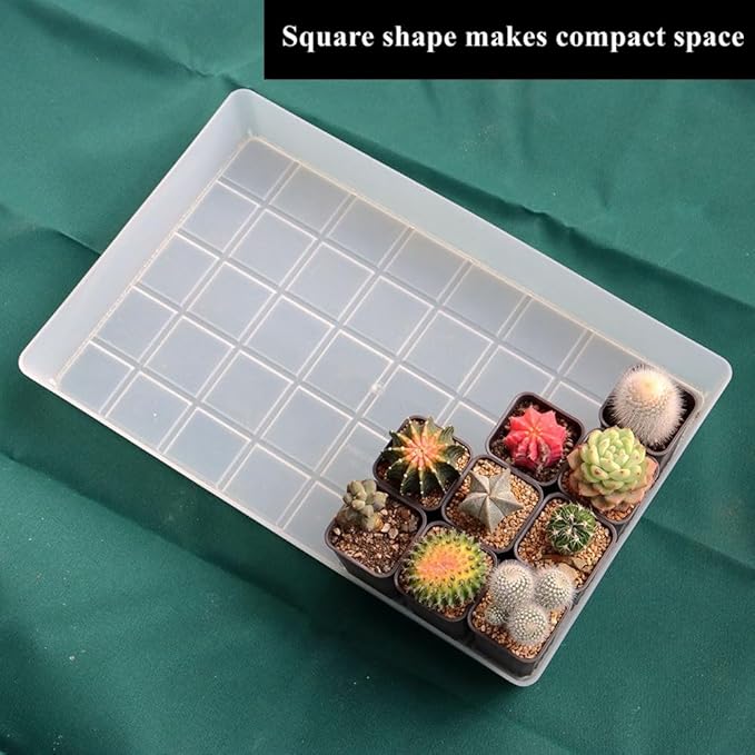 BangQiao 180 Pack 1.95 Inch Tiny Gray Plastic Square Nursery and Seedling Pot, Mini Deep Transplant Seed Starter Planter with Drain Hole for Germination, Herb, Succulent