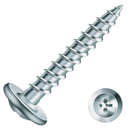 #8 x 1 Inch Wood Screw 100Pcs Alloy Steel Standard Thread Truss Head Fast Self Tapping by SG TZH