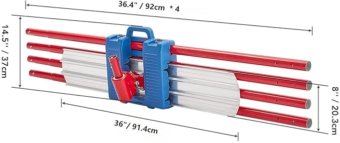 Bull Float Concrete Tool, Concrete Bull Float, 36 in x 8 in Magnesium Aluminum Concrete Float with 4 Combinable Handles, Trowel with Carrying Aid, Concrete Bull Float Kit for Concrete Finishes