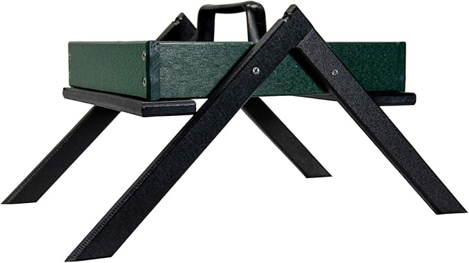 JCs Wildlife Removable Tray Ground Bird Feeder - Platform Bird Feeder - Holds 4 Cups of Seed (Medium, Green)