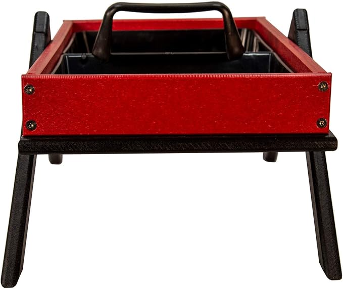 JCs Wildlife Removable Tray Ground Bird Feeder - Platform Bird Feeder - Holds 8 Cups of Seed (Large, Cardinal Red)