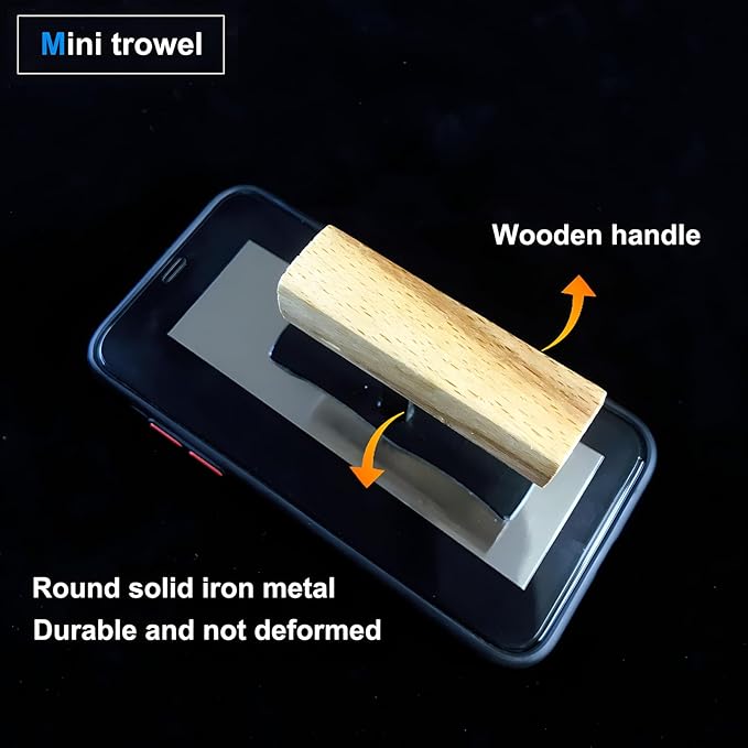 4.7" x 1.6" Miniature Drywall Trowel 3-pes set,Batch Knife,Premium Push Blade | Professional Grade Stainless Steel Plastering Trowel | Multi Purpose Plaster Finishing Trowel Hand Tool Combination