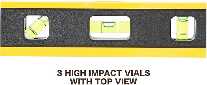 Mayes 10792 Professional Torpedo Level, Made in USA, 9" Magnetic Level for Pipe and Conduit Alignment, V-Groove Edge with 3 Vials and Pocket-Safe Design