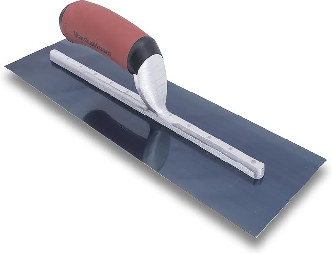 MARSHALLTOWN Blue Steel Finishing Trowel, 4 x 16 Inch Concrete, Masonry and Drywall Finishing Tool, Made in the USA, MXS145BD