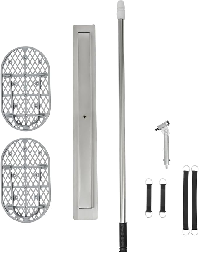 Bull Float Concrete Float, Concrete Trowel, Stainless Steel Leveling Tool, Adjustable 3.94-6.56ft Telescopic Pole for Smoothing Floors/Walls (31.5" Blade)