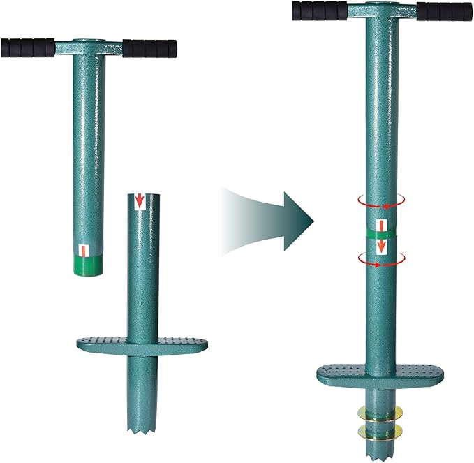 Sod Plugger Bulb Planter Planting Tool, Easy to Assemble Garden Trasnplanter with Serrated Base for Planting Grass Plug for Digging Holes Tulips, Daffodils, Iris