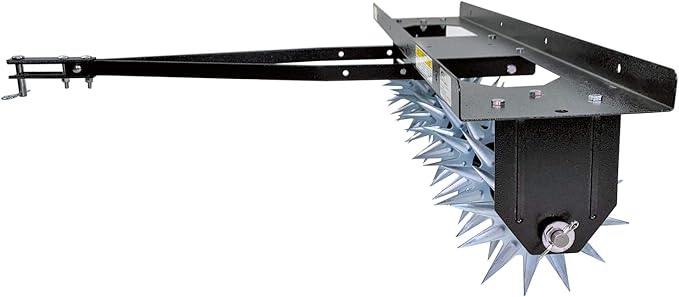 Brinly SA2-40BH-P Tow Behind Spike Aerator with Double Tow Bar, 40" - Textured Black