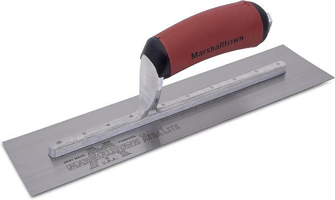 MARSHALLTOWN High Carbon Steel Finishing Trowel, 3 x 12 Inch Concrete, Masonry and Drywall Finishing Tool, Made in the USA, MXS56D