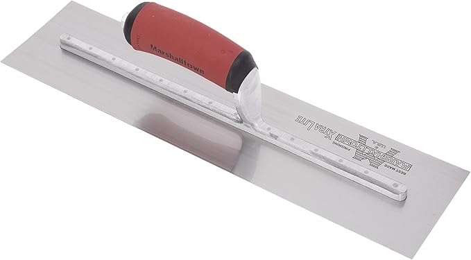 MARSHALLTOWN High Carbon Steel Finishing Trowel, 3.5 x 18 Inch Concrete, Masonry and Drywall Finishing Tool, Made in the USA, MXS67D