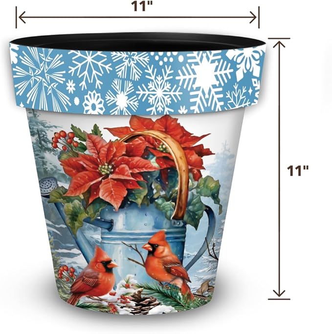 Briarwood Lane Winter Watering Can Medium Planter