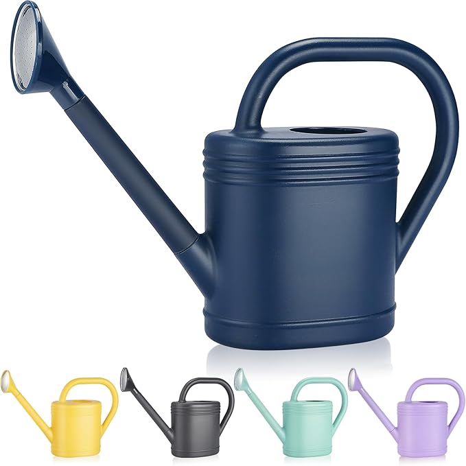1 Gallon Watering Can for Indoor Plants, Garden Watering Cans for Outdoor Plant House Flower, Modern Plant Watering Can Large Long Spout with Sprinkler Head