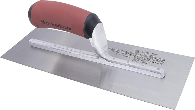 MARSHALLTOWN High Carbon Steel Finishing Trowel, 5 x 12 Inch Concrete, Masonry and Drywall Finishing Tool, Made in the USA, MXS7D