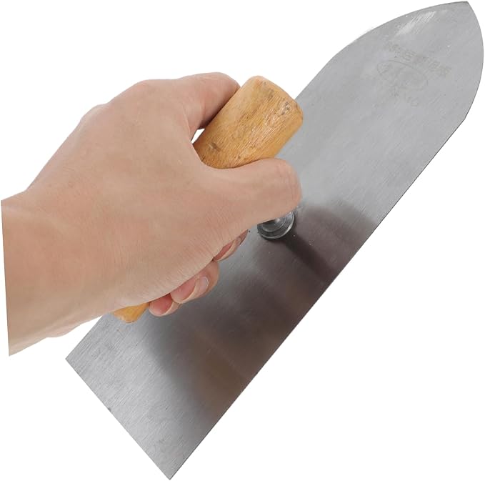 DOITOOL Stainless Steel Concrete Finishing Trowel with Pointed Tip for Precise Masonry and Drywall Work Comfortable Grip 9.65X3.43 Inches
