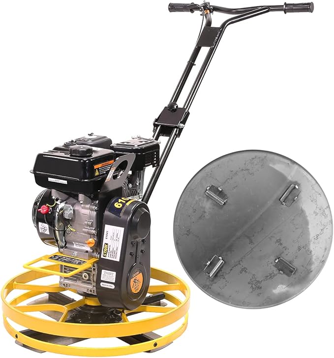 Stark USA 6.5HP Walk-Behind Cement Trowel 22" Float Pan Blade 196cc Gas-Powered Smooth Concrete Surface Finisher