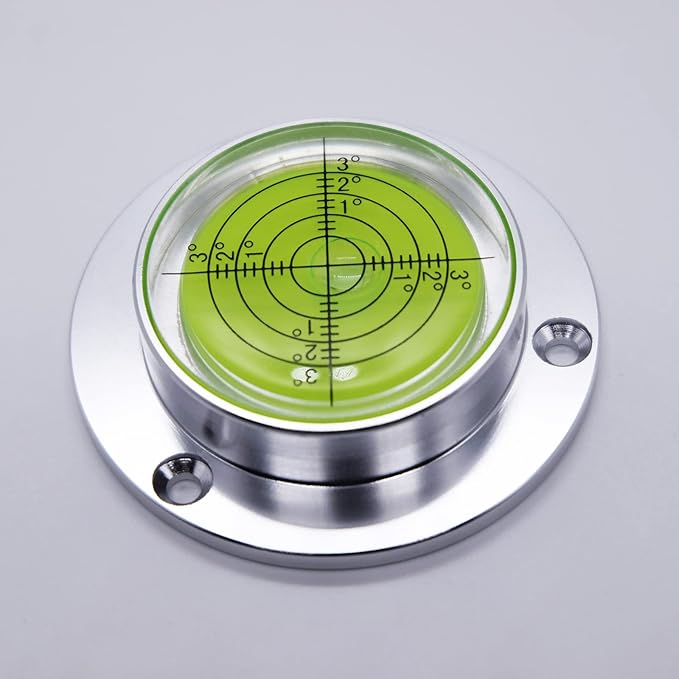 Flange Plate Level Machine Tool Travel Trailer Camper Rv Leveling Small Mini Scope Bubble Level Round (Diameter 60mm)
