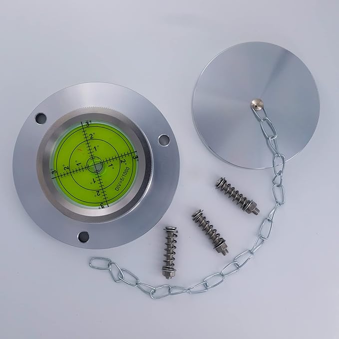 Tower Crane Machine Tool Travel Trailer Camper Rv Leveling Large Scope Bubble Level Round Blocks Gauge Stick On (Diameter 110mm 4.3inch With Lid)