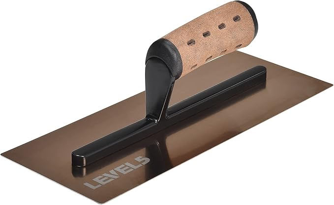 LEVEL5 12" x 4.75" 0.7 MM Flat Drywall Trowel | Triple-Hardened Stainless Steel, High-Impact Handle | Sheetrock Gyprock Wall-Board Plasterboard | 4-961