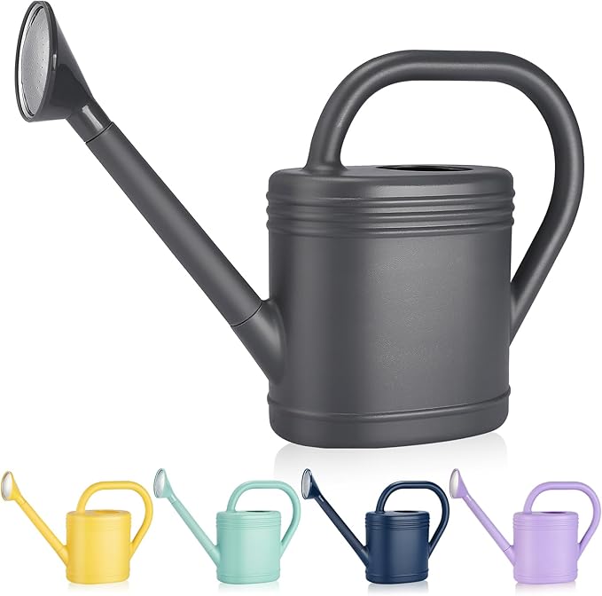 1 Gallon Watering Can for Indoor Plants, Garden Watering Cans for Outdoor Plant House Flower, Modern Plant Watering Can Large Long Spout with Sprinkler Head