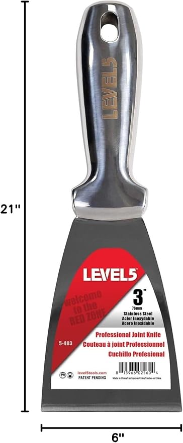 LEVEL5 CONTRACTOR'S Hand Tool Set - Welded Joint, Taping, & Specialty Knives, Mud Pan, Mixer, Jab Saw + Free Bag | 5-683