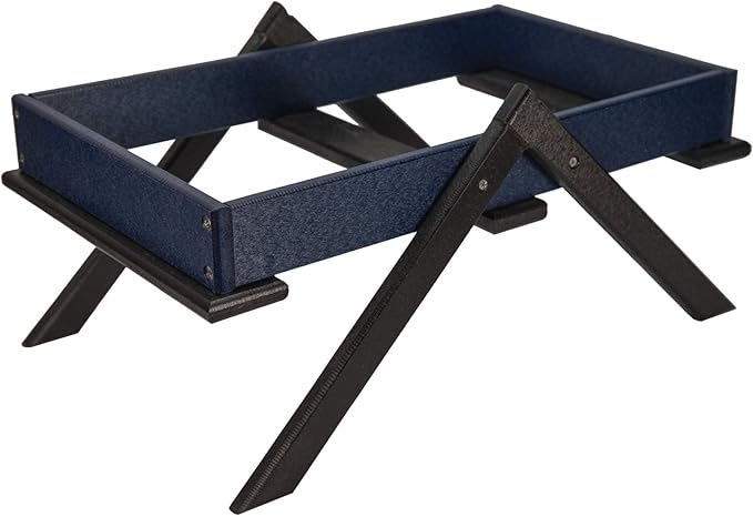 JCs Wildlife Removable Tray Ground Bird Feeders - Platform Bird Feeder - Holds 8 Cups of Seed (Large, Blue)