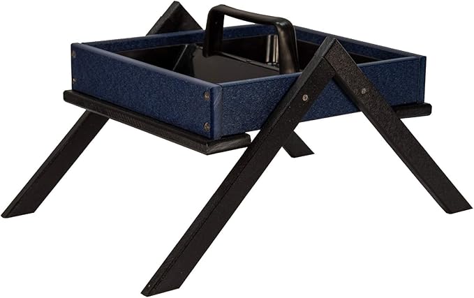 JCs Wildlife Removable Tray Ground Bird Feeder - Platform Bird Feeder - Holds 4 Cups of Seed (Medium, Blue)