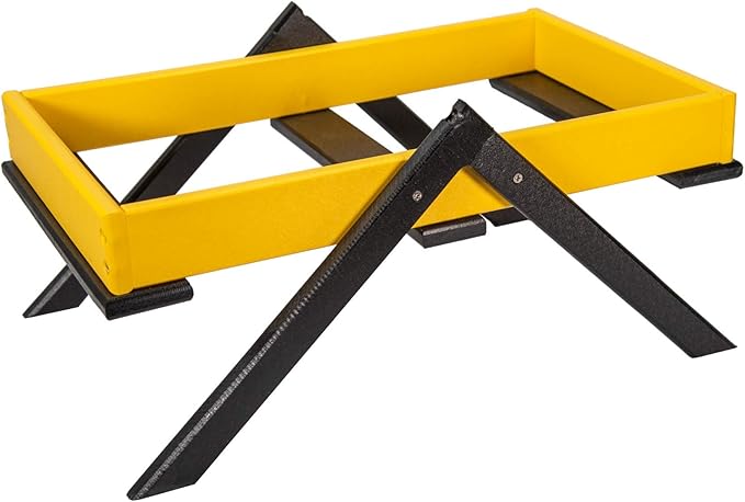 JCs Wildlife Removable Tray Ground Bird Feeder - Platform Bird Feeder - Holds 8 Cups of Seed (Large, Yellow)