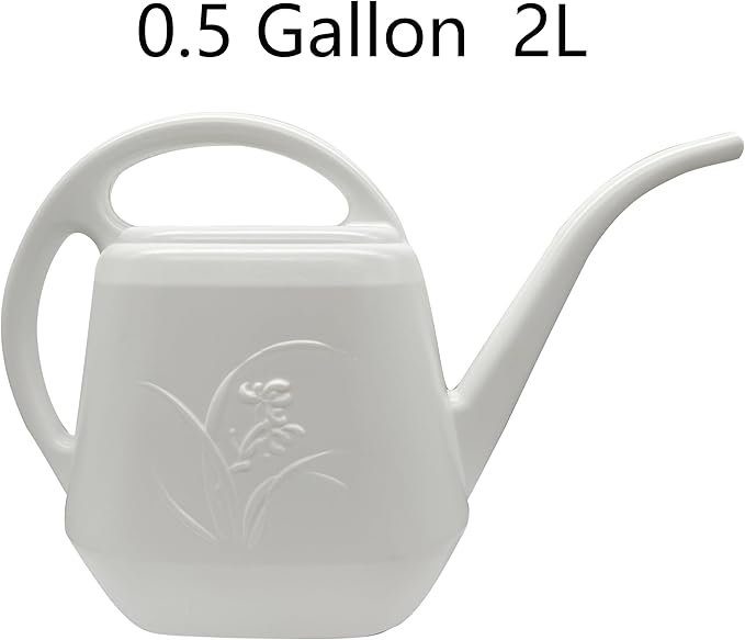 Plant Watering Can - 1/2 Gallon - White Color