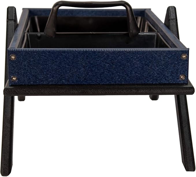 JCs Wildlife Removable Tray Ground Bird Feeders - Platform Bird Feeder - Holds 8 Cups of Seed (Large, Blue)