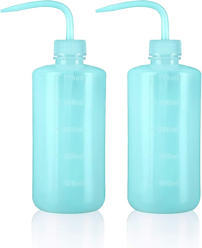 Squeeze Bottles Succulent Watering Bottle 500ml Blue Water Squirt Irrigation Bottle Squeeze Sprinkling Can Plastic Wash Plant Bottle 2pc