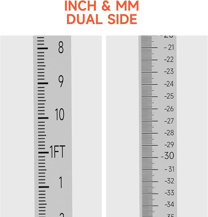 INCH/MM Grade Rod for Laser Level, with Quick-Release Slider for Laser Receiver, 2.4m/7.9ft Adjustable Length Aluminum Laser Level Stick, DP2400